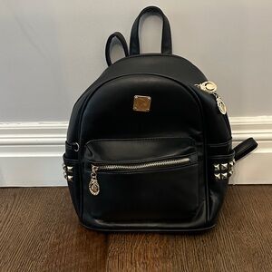 Black Studded Backpack